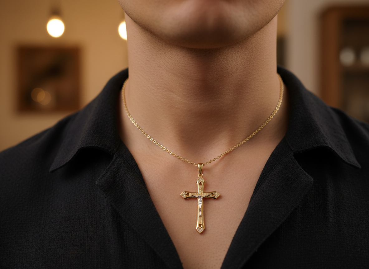 585 Rotgold Anhänger – Kreuz