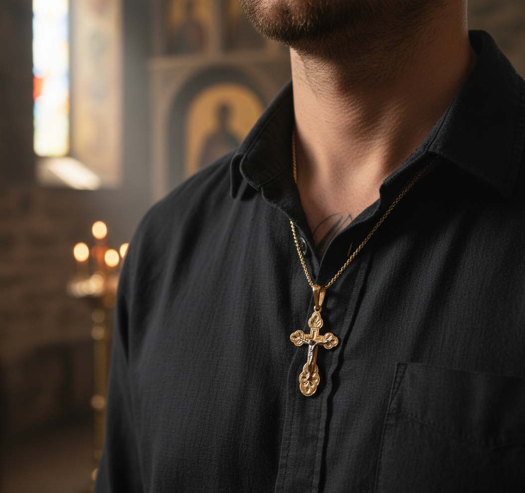 585 Rotgold Anhänger – Kreuz