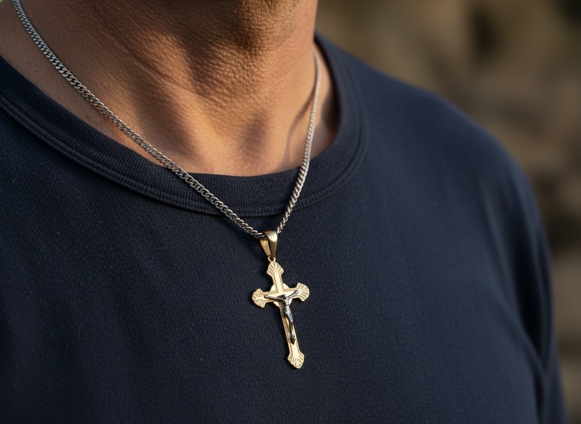 585 Rotgold Anhänger – Kreuz