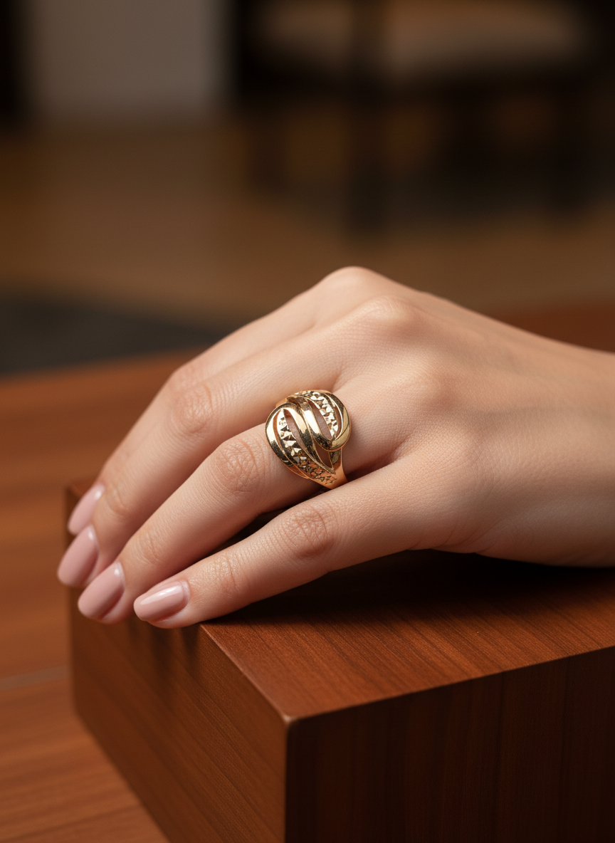 585 Rotgold Damen Ring