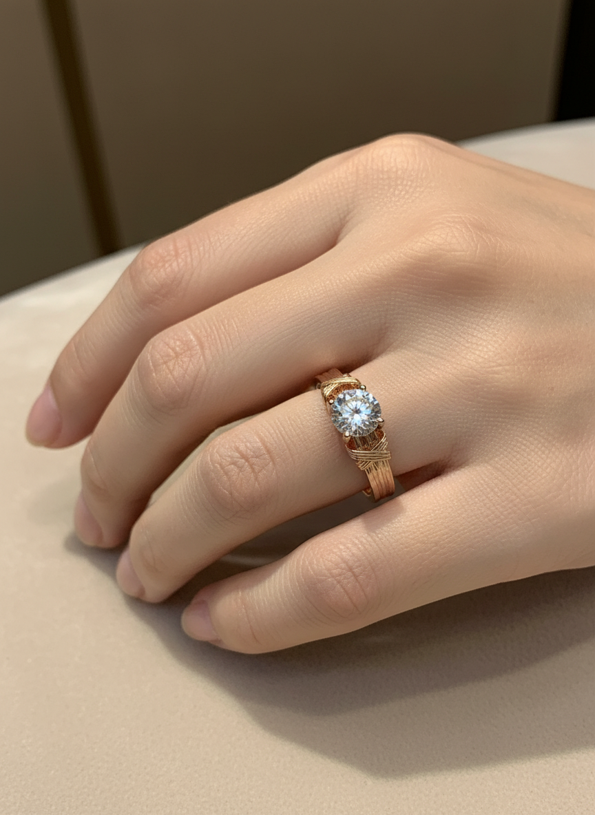585 Rotgold Damen Ring