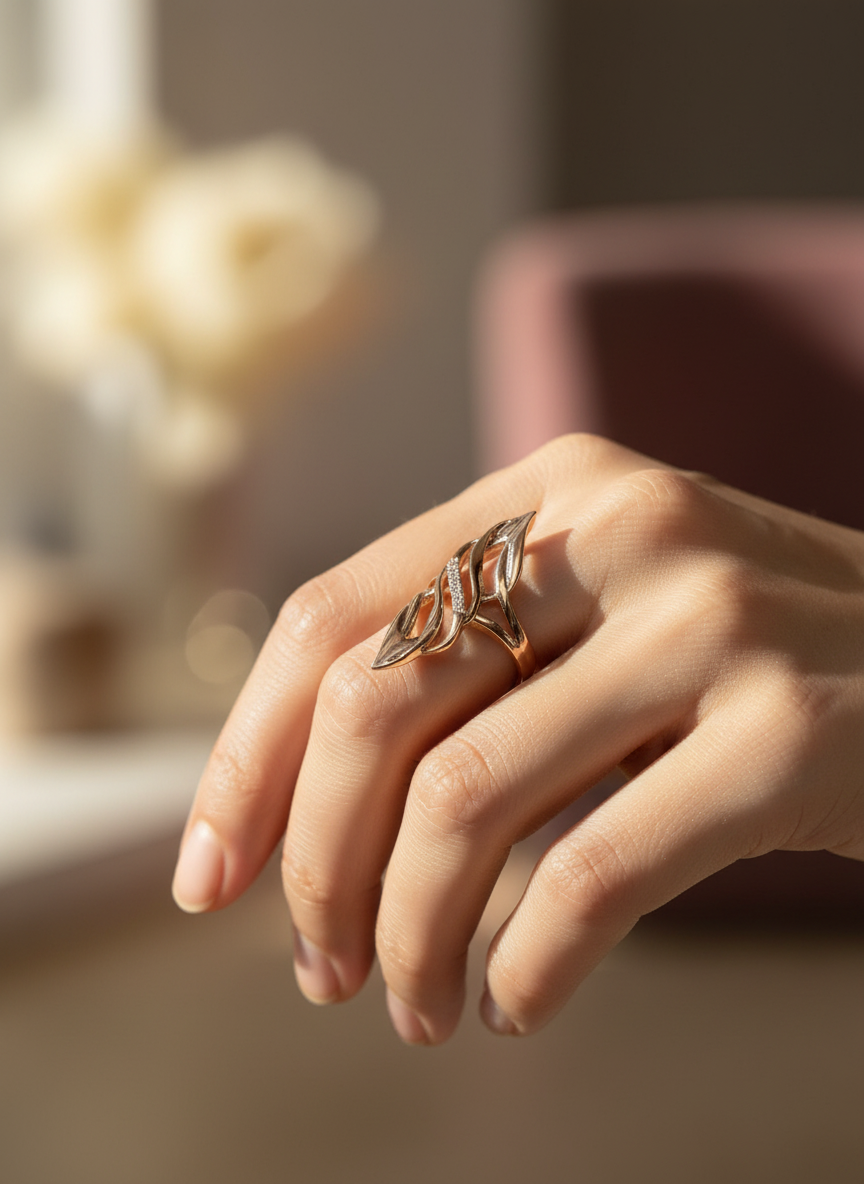 585 Rotgold Damen Ring