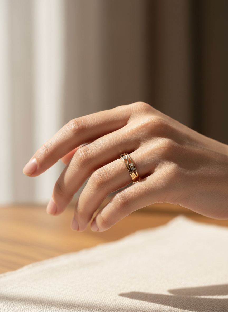 585 Rotgold Damen Ring