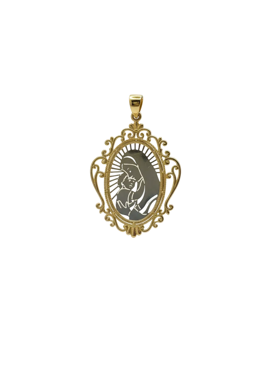 585 Rotgold Anhänger – Maria & Jesus