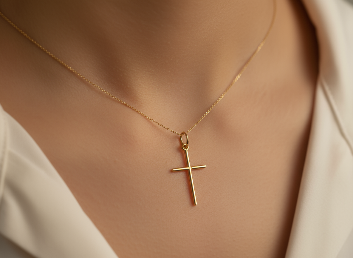 585 Rotgold Anhänger – Kreuz