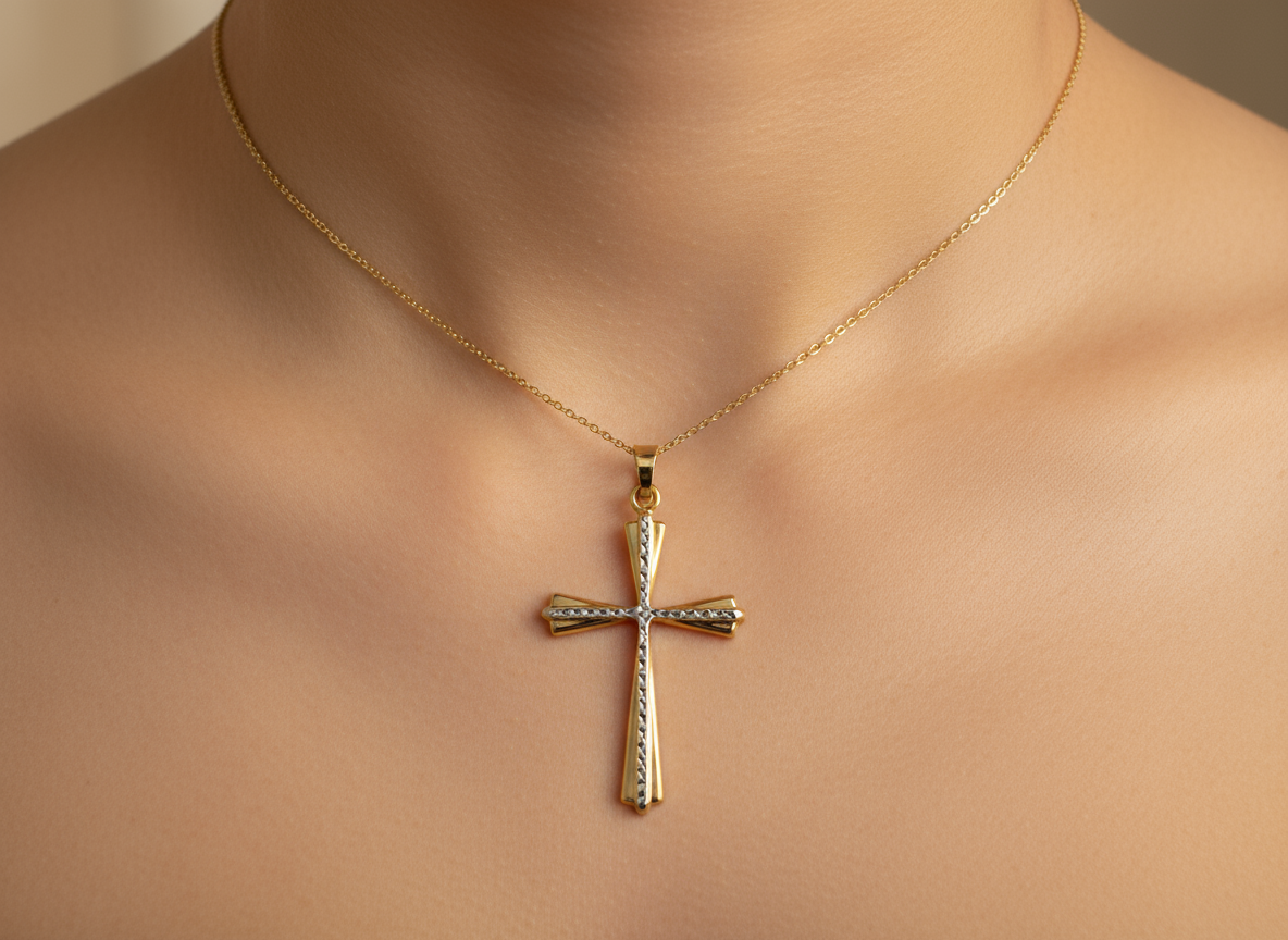 585 Rotgold Anhänger – Kreuz