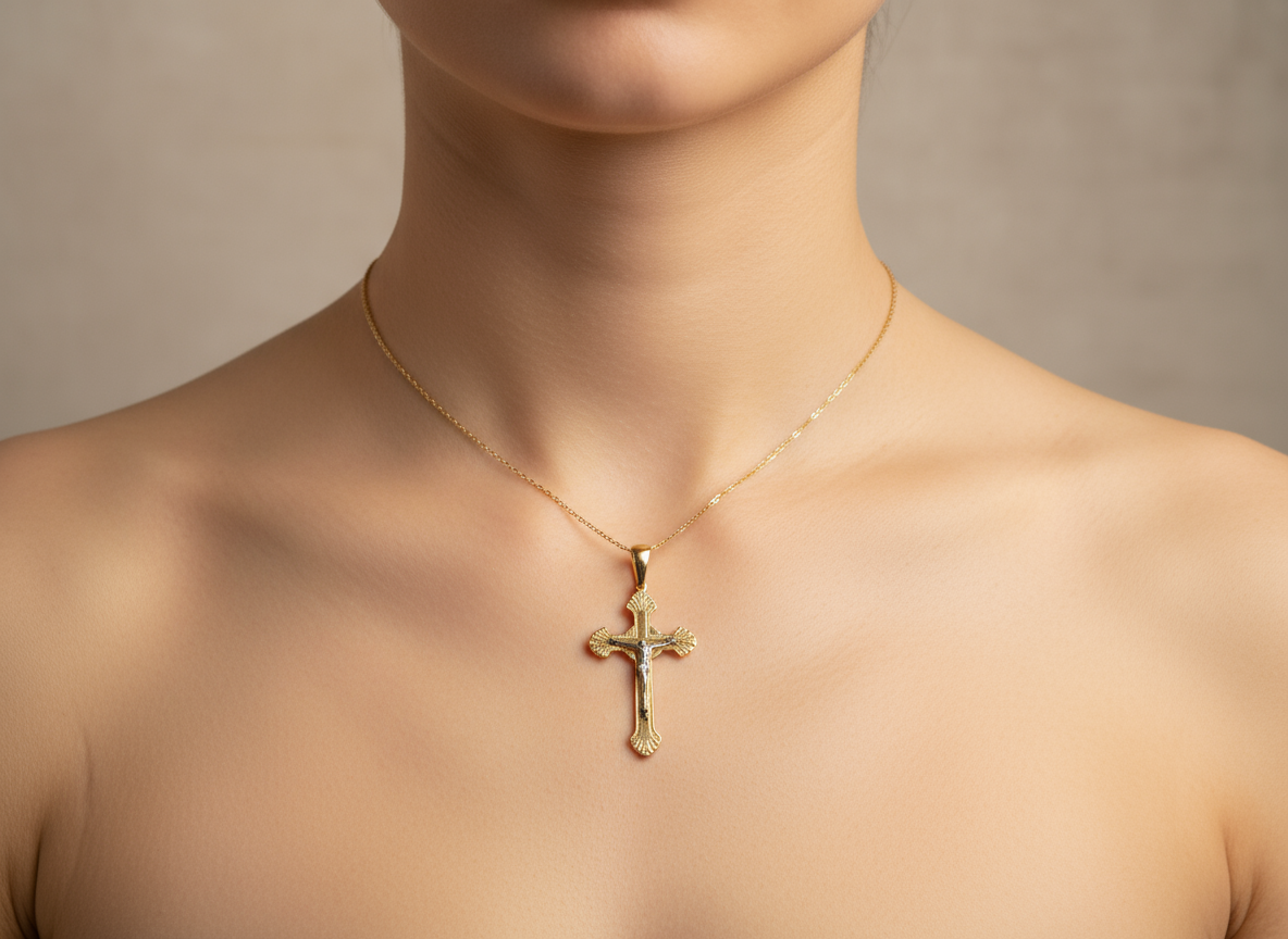585 Rotgold Anhänger – Kreuz