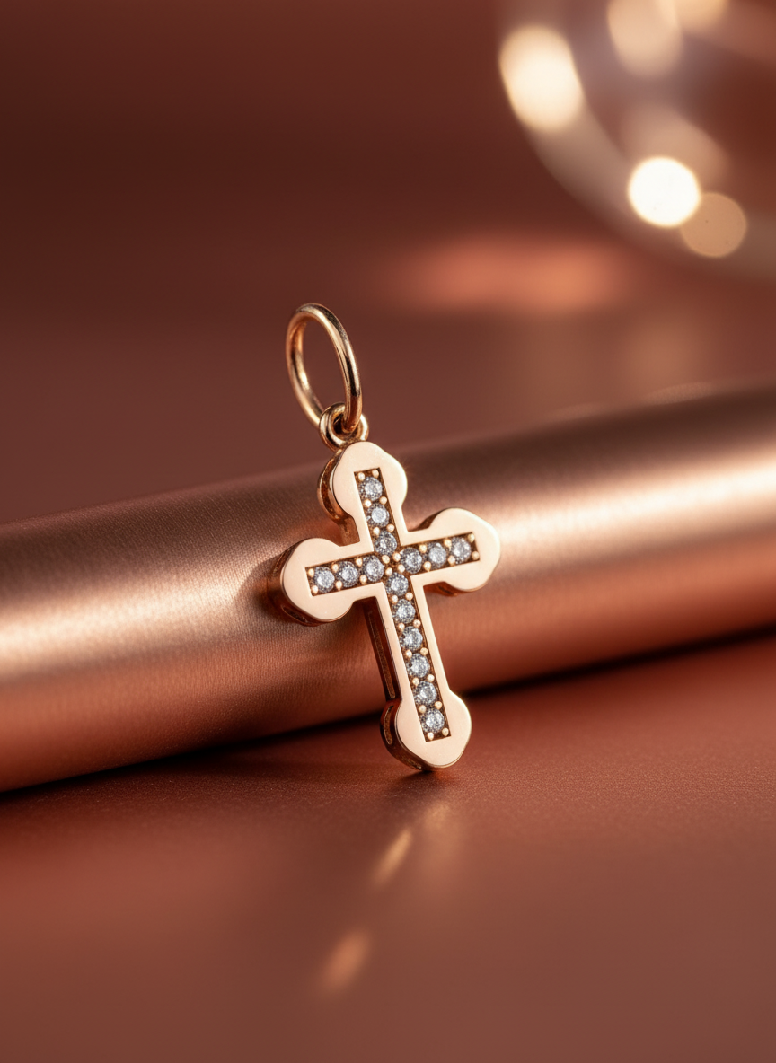 585 Rotgold Anhänger – Kreuz