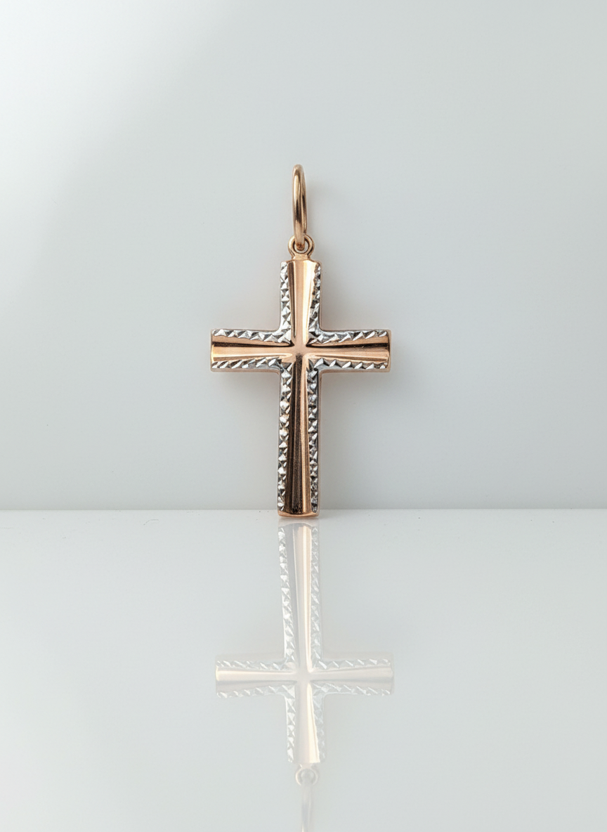 585 Rotgold Anhänger – Kreuz