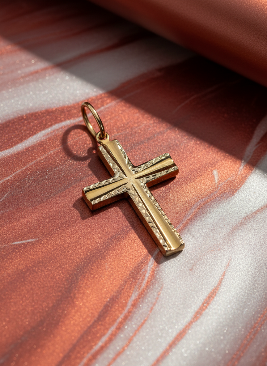 585 Rotgold Anhänger – Kreuz