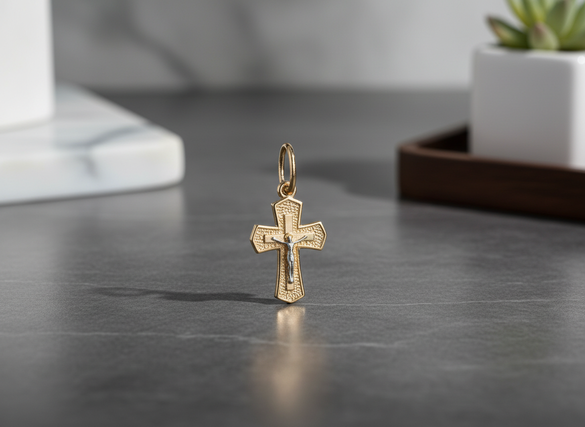 585 Rotgold Anhänger – Kreuz