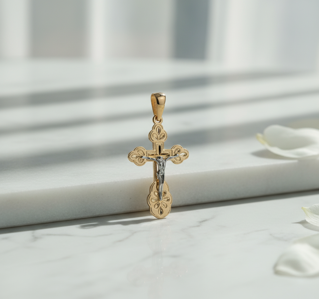 585 Rotgold Anhänger – Kreuz