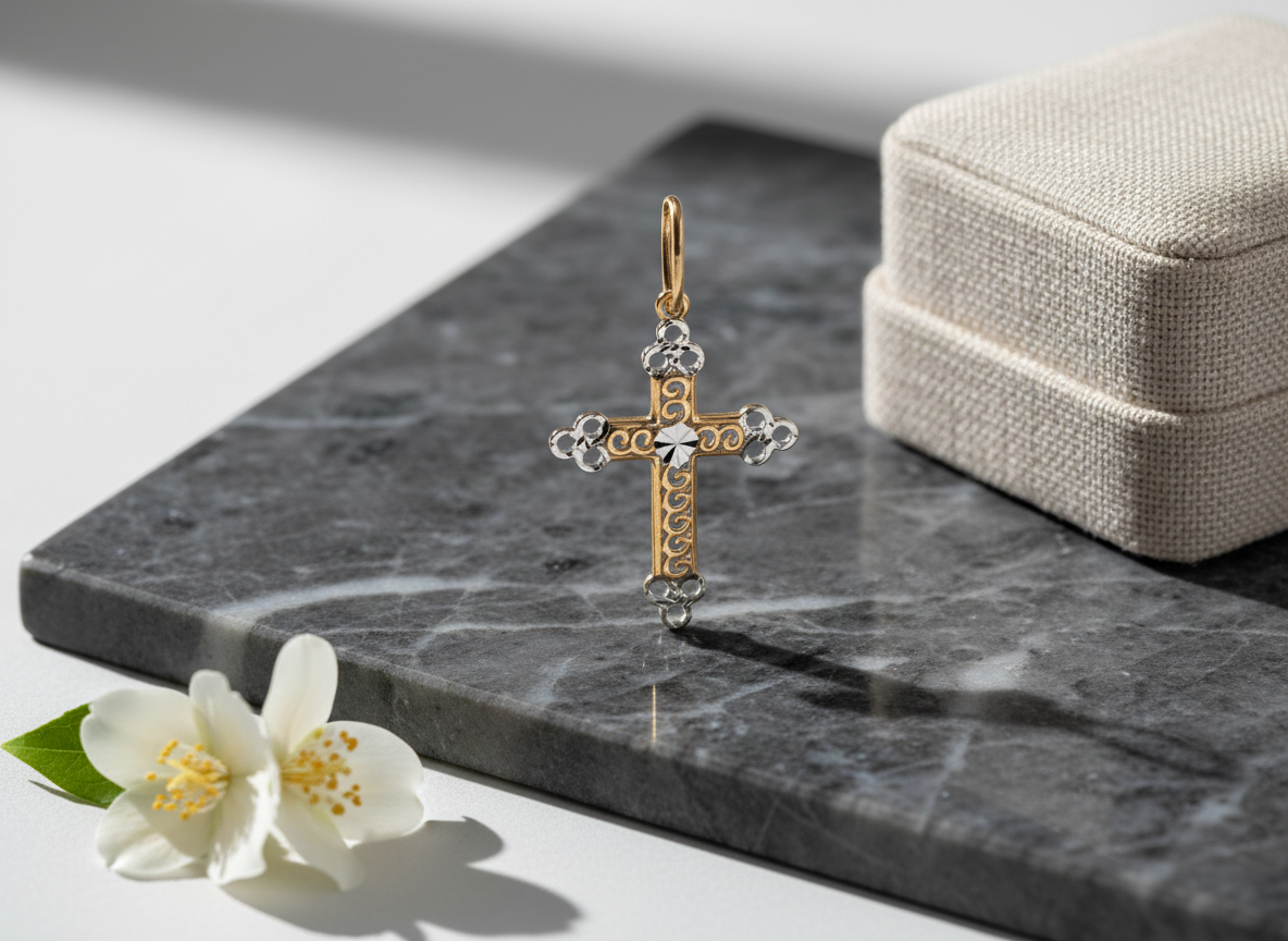 585 Rotgold Anhänger – Kreuz
