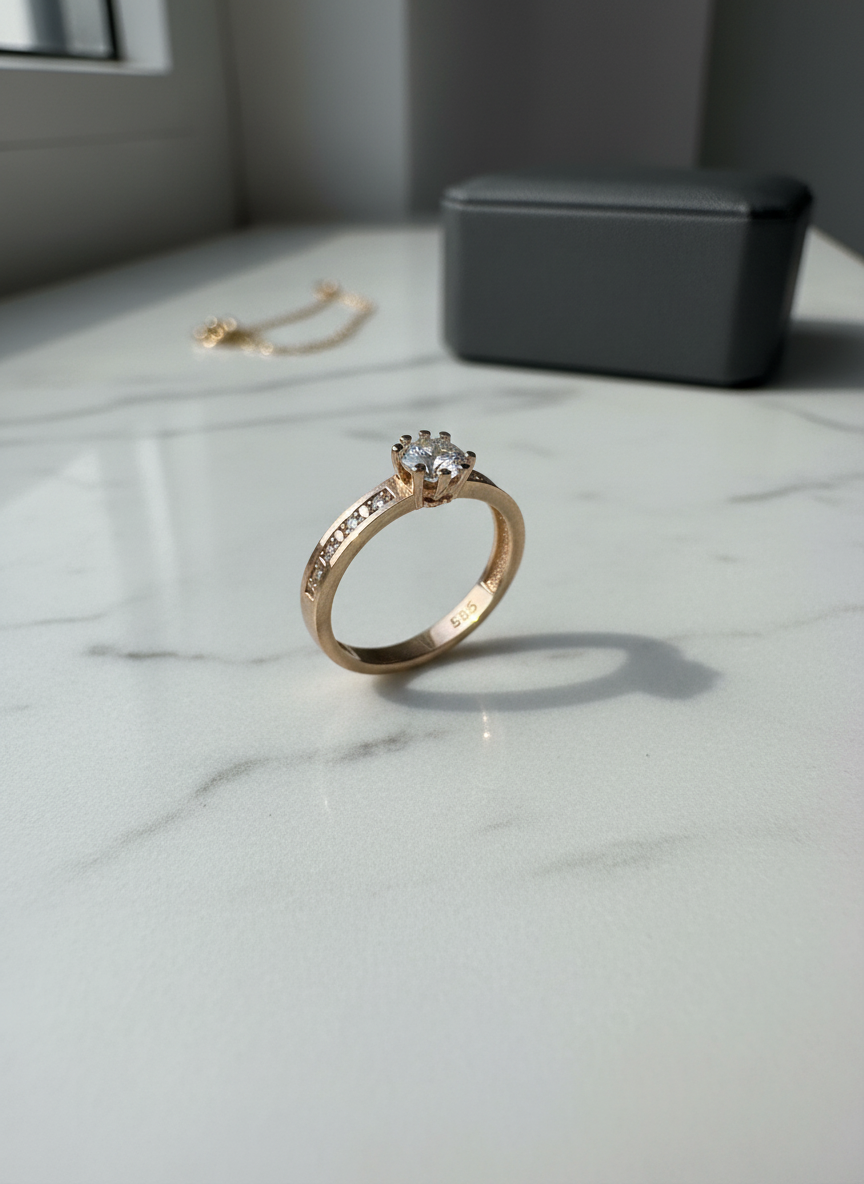 585 Rotgold Damen Ring