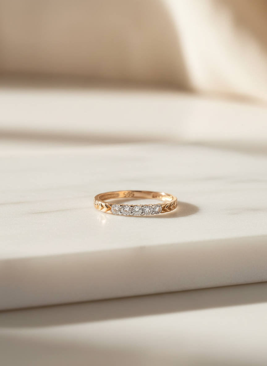 585 Rotgold Damen Ring