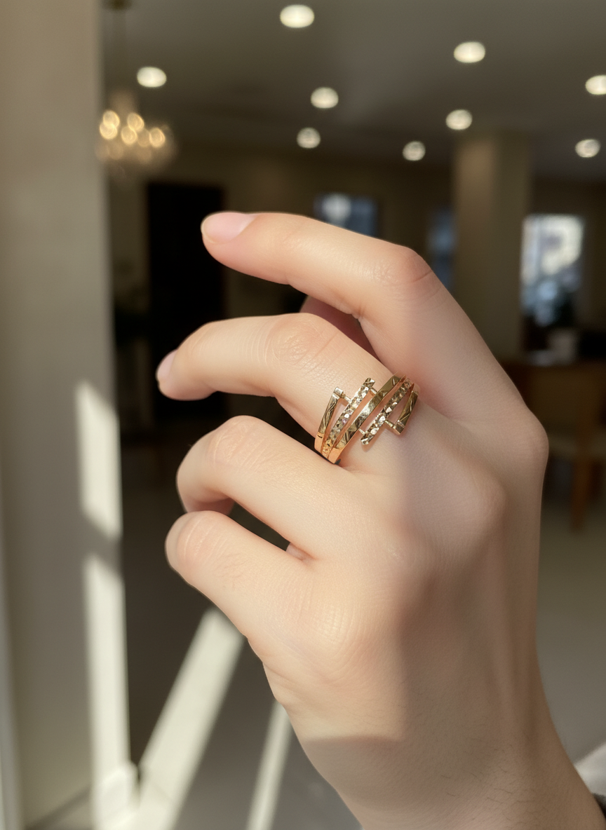 585 Rotgold Damen Ring